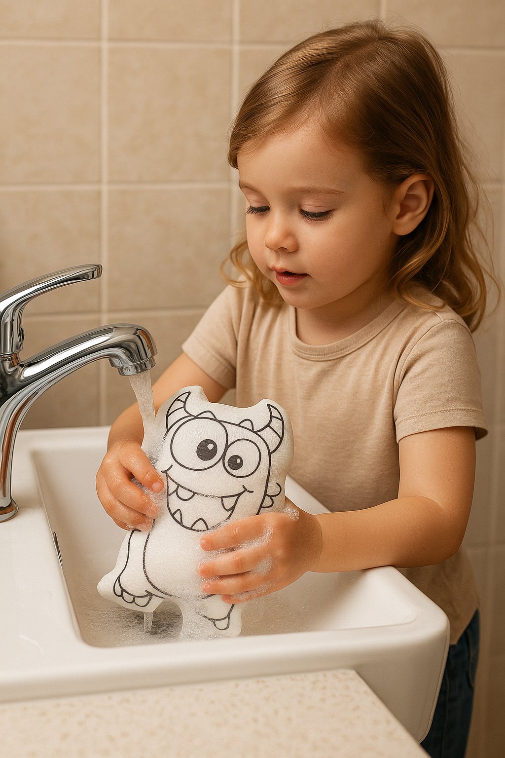 Kit de Pintura Reutilizável – Monstros Divertidos | Brinquedo Criativo para Crianças de 2 a 6 anos