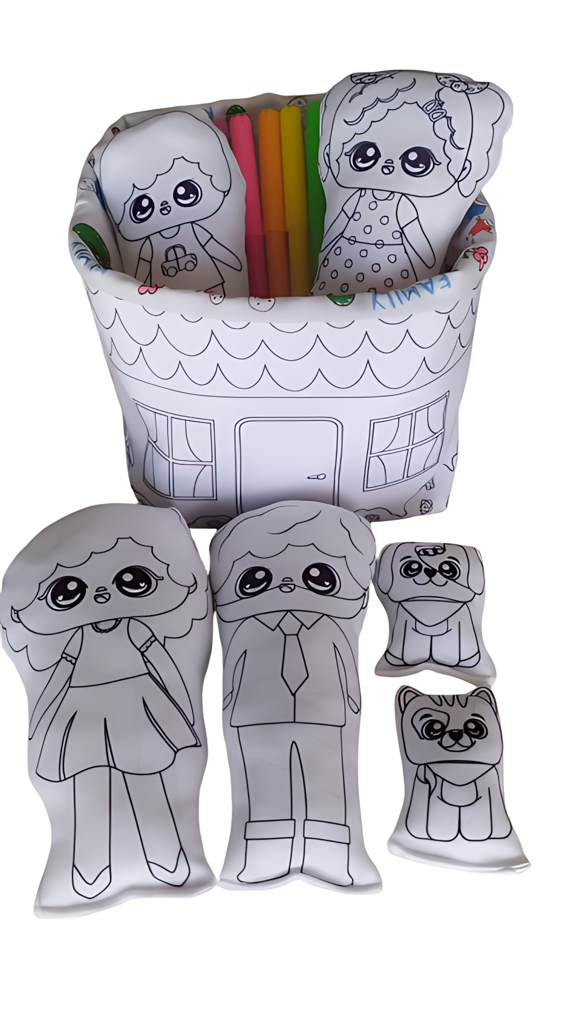 Kit de Pintura Reutilizável – Família | Brinquedo Educativo e Emocionante para Crianças