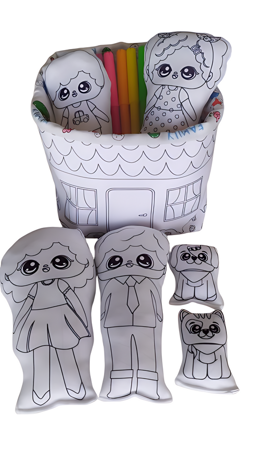Kit de Pintura Reutilizável – Família | Brinquedo Educativo e Emocionante para Crianças