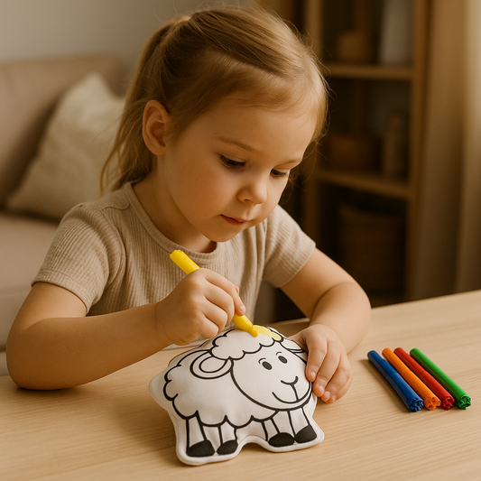 Kit de Pintura Reutilizável – Animais da Quinta | Brinquedo Lavável e Educativo