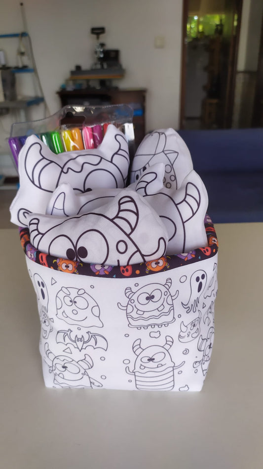 Kit de Pintura Reutilizável – Monstros Divertidos | Brinquedo Criativo para Crianças de 2 a 6 anos