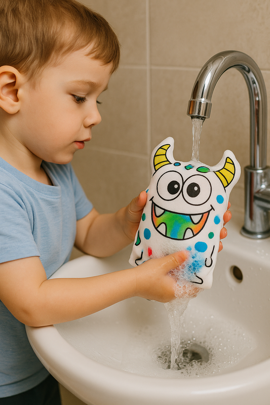 Kit de Pintura Reutilizável – Monstros Divertidos | Brinquedo Criativo para Crianças de 2 a 6 anos